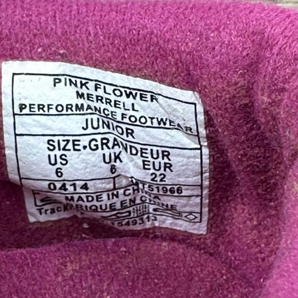 Merrell~Toddler Girl’s~Jungle Moc Burst 2 Pink Flower Shoes~Size 5 - Picture 10 of 10